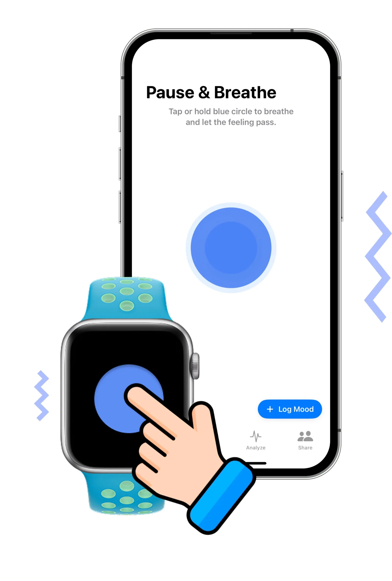 The Habit Bandz app on iPhone and Apple Watch